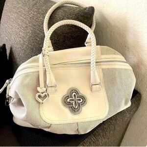 Vintage Brighton “Sanibel” Canvas & Leather Bag